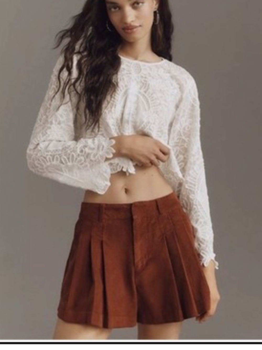 Anthropologie Pilcro Skirty Shorts Corduroy
